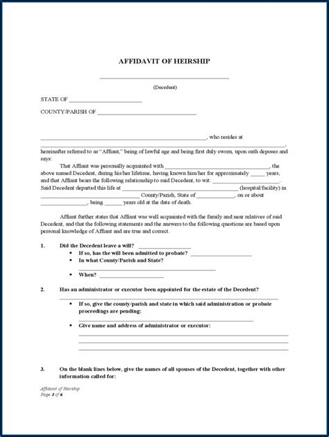 Ny Affidavit Of Heirship Form Form Resume Examples Ojyqwym Zl