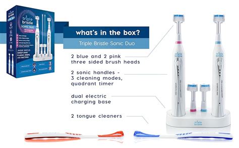 Triple Bristle Duo 2 Sonic Toothbrushes With Dual