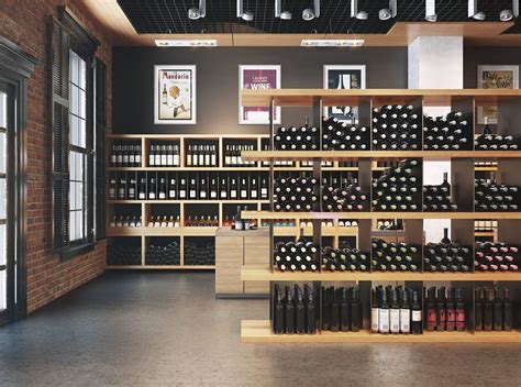 Wine Store Visualization By Viarde Love The Brick With The Black