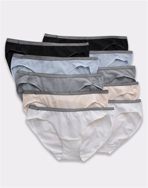 Hanes Women S Stretch Cotton Bikini Pack Moisture Wicking Assorted Colors Size