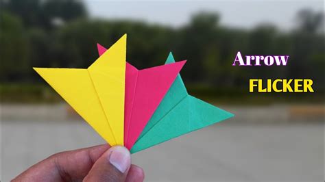 Origami Arrowhead Flicker How To Make A Paper Flicker Spinner