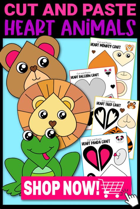 Printable Heart Animal Craft Templates – Simple Mom Project