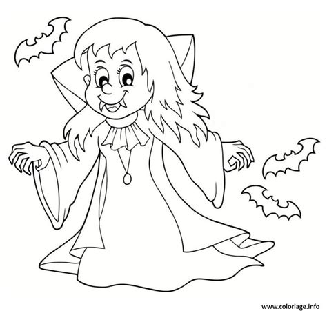 Coloriage Fille Vampire Halloween