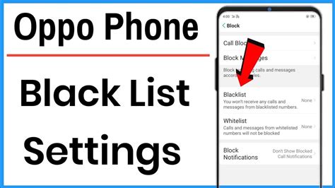 Oppo Phone Blacklist Settings How To Block And Unblock Any Number And