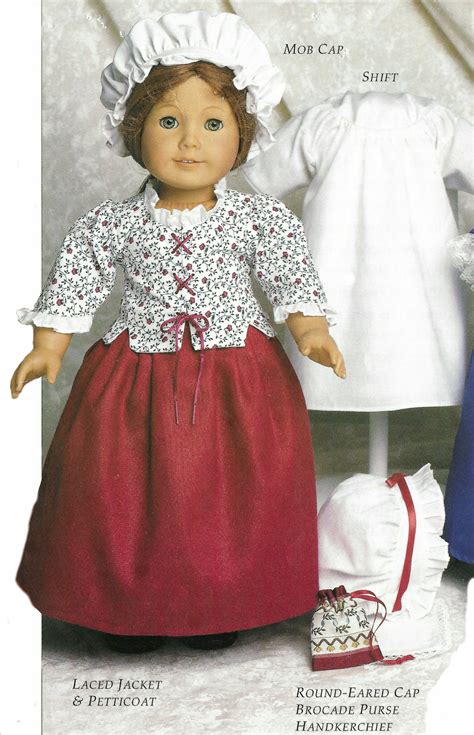 American Girl Doll Felicity S Clothing Patterns Pleasant Etsy