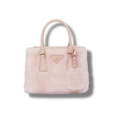 Prada Galleria Shearling Mini Bag Orchid Pink For Women Zehrine