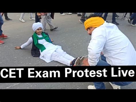 Hssc Cet Exam Group D Protest Hisar Live Video Hssc Cet Exam