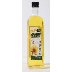 Bouteille d huile de tournesol 1ère pression à froid Oléandes 75 cl