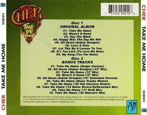 Cher Take Me Home Expanded Edition 1979 2 Cd Set The Music Shop