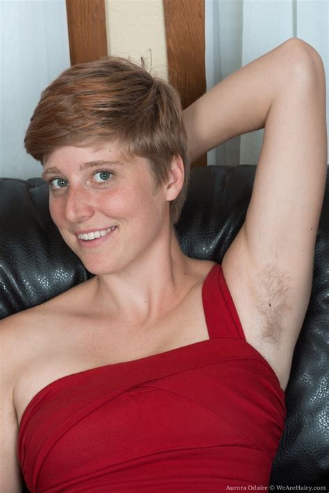 Short Haired Amateur Aurora Odaire Proudly Shows Her Unshaven Pits And Pussy CoedCherry