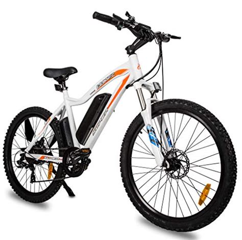 Ecotric Mountain Ebike Electric Bicycle White Bike Alloy Frame With