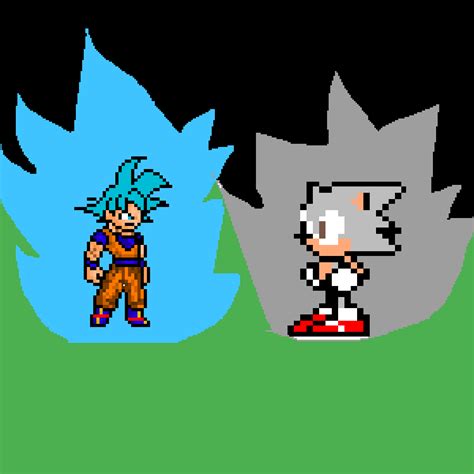 Pixilart Goku Vs Sonic By Shadow Logan