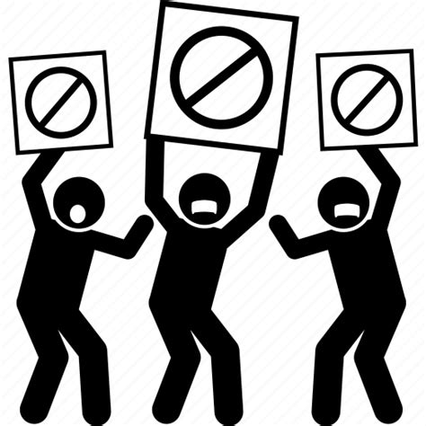 Group People Protest Protesters Sign Street Icon Download On Iconfinder