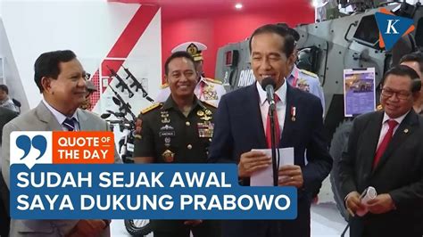 Jokowi Restui Prabowo Maju Di Pilpres 2024 Youtube