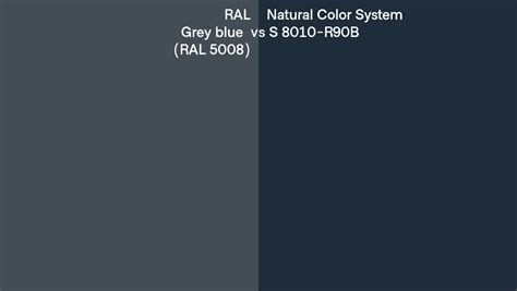 Ral Grey Blue Ral Vs Natural Color System S R B Side By