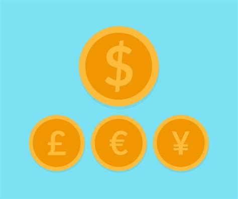 Dollar Euro Pound Et Yen Ic Nes De Devise Usd Eur Gbp Et Jpy Symboles