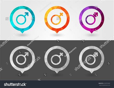 Gender Sex Symbol Signage Pixel Diamond Vector De Stock Libre De