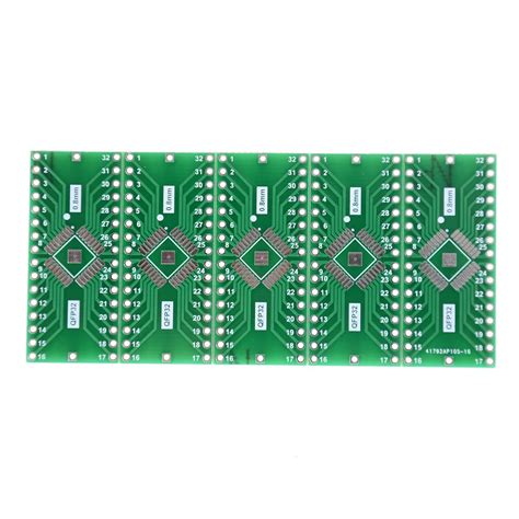 5Pcs TQFP/LQFP/EQFP/QFP32 0.8mm to DIP32 Adapter PCB Board Converter ...