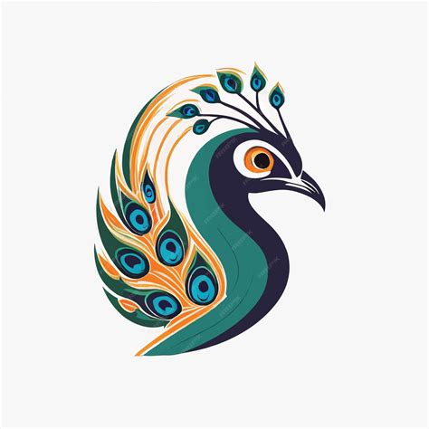 Premium Vector Peacock Logo On A White Background