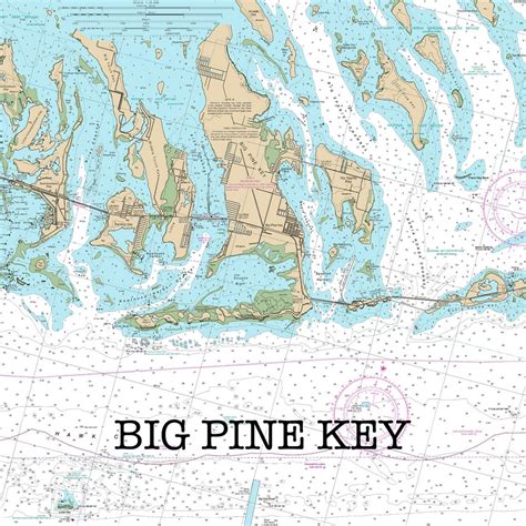 big pine key florida keys florida water map  florida etsy uk
