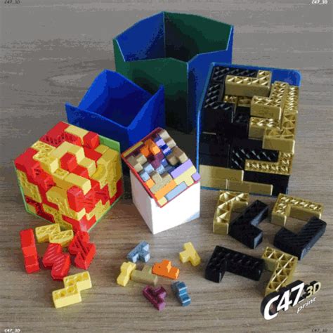 Free STL file Tetris Puzzle Cube 🧩・Object to download and to 3D print・Cults