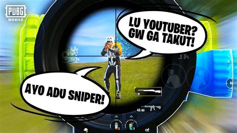 GA NYANGKA DIAJAKIN ADU SNIPER 1V1 LANGSUNG KASIH AIM KERAS PUBG