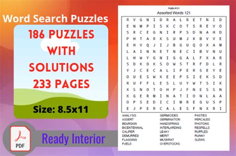 Wordsearch 85x11 Puzzle For Kdp Graphic By Lafuma Design Studio