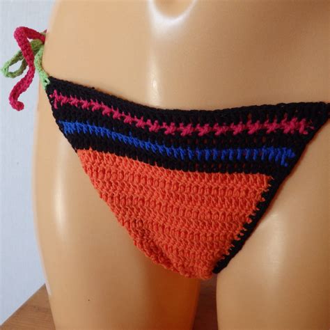 Maillot De Bain Bikini Au Crochet Couleurs Vives Haut De Bikini Bas De Bikini Etsy France