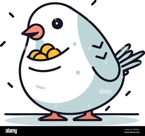 Pigeon Vector Illustration Cute Doodle Bird Stock Vector Image And Art