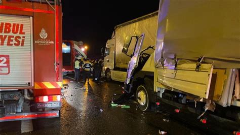 İstanbul Kuzey Marmara Otoyolu ndaki feci kazada 1 kişi öldü