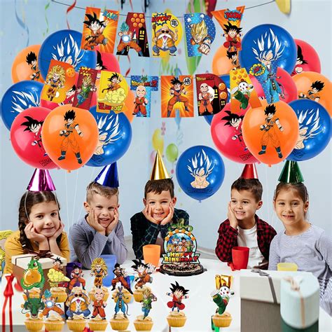 Buy Birthday Party Decorations Dragon Ball Balloons Goku Birthday ...