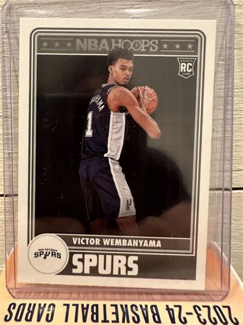 VICTOR WEMBANYAMA 2023 24 NBA Hoops RC Hoops Tribute 298 Spurs Rookie