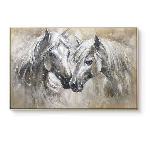 Abstract Horses Canvas Wall Art Large Original Horses Oil Painting On