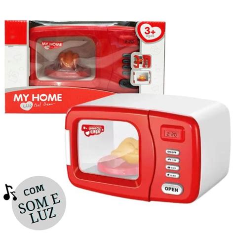 Forno Microondas Cozinha Infantil De Brinquedo Luz E Som Toys E