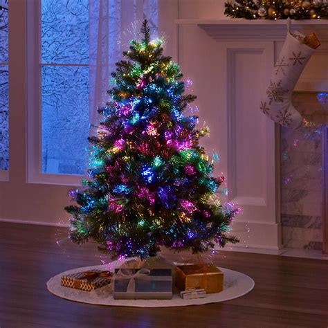 The Fiber Optic Light Show Tree Hammacher Schlemmer