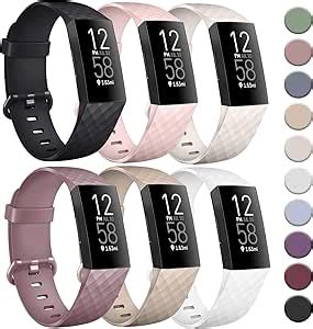 Amazon Tobfit 6 PACK Sport Bands Compatible With Fitbit Charge 4