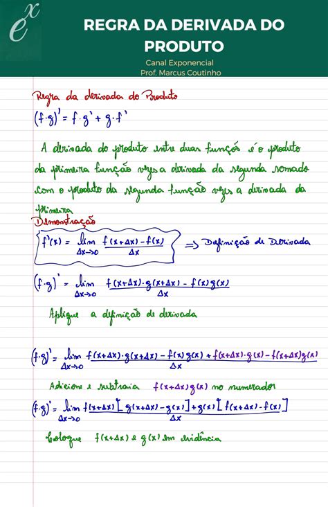 Regra Do Produto Derivada - Aula 01 - Cap. 2.4 - Regra da Derivada do Produto - Cálculo I