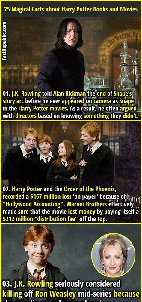 25 Magical Facts About Harry Potter Books And Movies Harry Potter