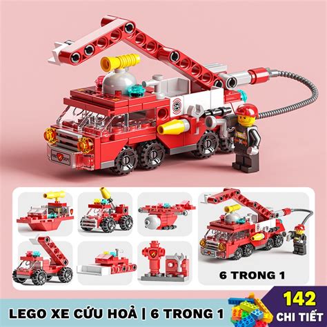 Mua Bộ đồ chơi lắp ráp lego xe cảnh sát, xe cứu hoả, máy bay cảnh sát, lego xe cứu thương 122 ...