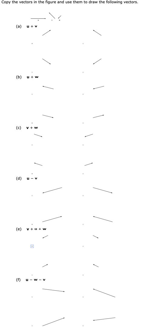 Solved Copy The Vectors In The Figure And Use Them To Draw