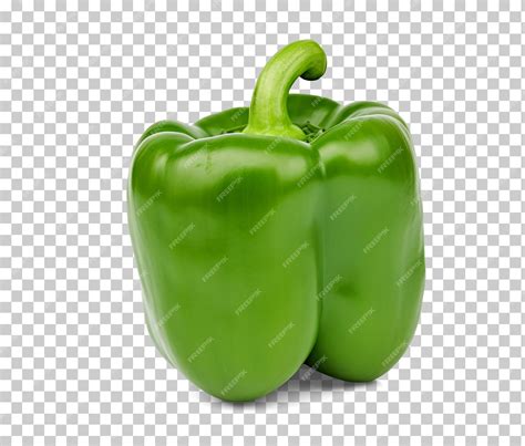 Зеленый сладкий перец, изолированные на прозрачном фоне png psd ...