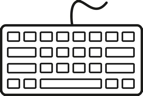 Illustration black and white keyboard 33319473 Vector Art at Vecteezy 