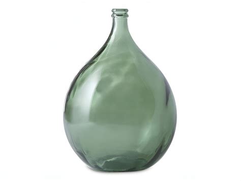 Vase Dame Jeanne En Verre Recycl L H Cm Silice Vert Olive