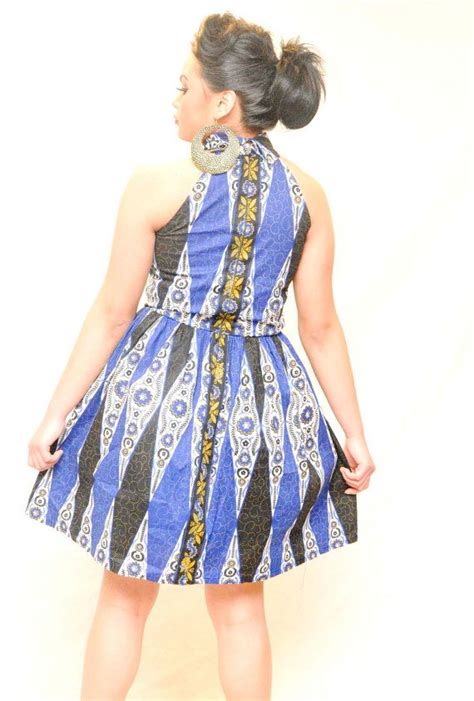 African Print Halter Dress By Tabithacreations On Etsy 95 00 African