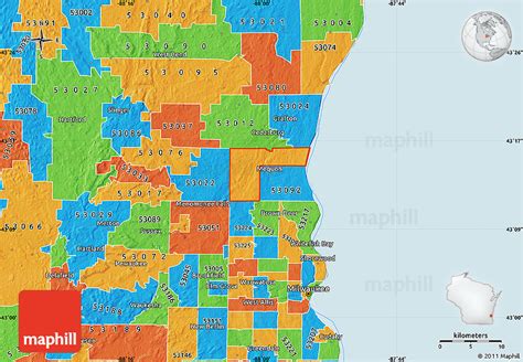 Political Map of ZIP Code 53097