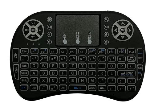 Backlit 2.4G Wireless Mini Keyboard for TV Box with touchpad air mouse ...