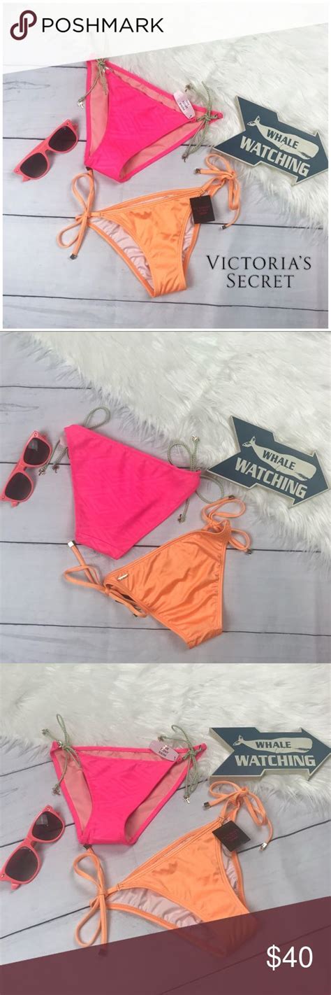 Victorias Secret New Two Bikini Swim Bottoms Pink Bikinis Swim Bikinis Victoria Secret Swim