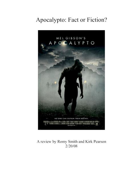 PDF Apocalypto Fact Or Fiction PBworksrossmith Pbworks F