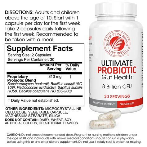 Ultimate Probiotic Supplement - 8 Billion CFU Pharmaceutical Grade – Silver Fern™ Brand