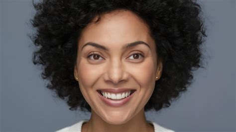 Premium Photo | Closeup portrait of smiling pretty black woman